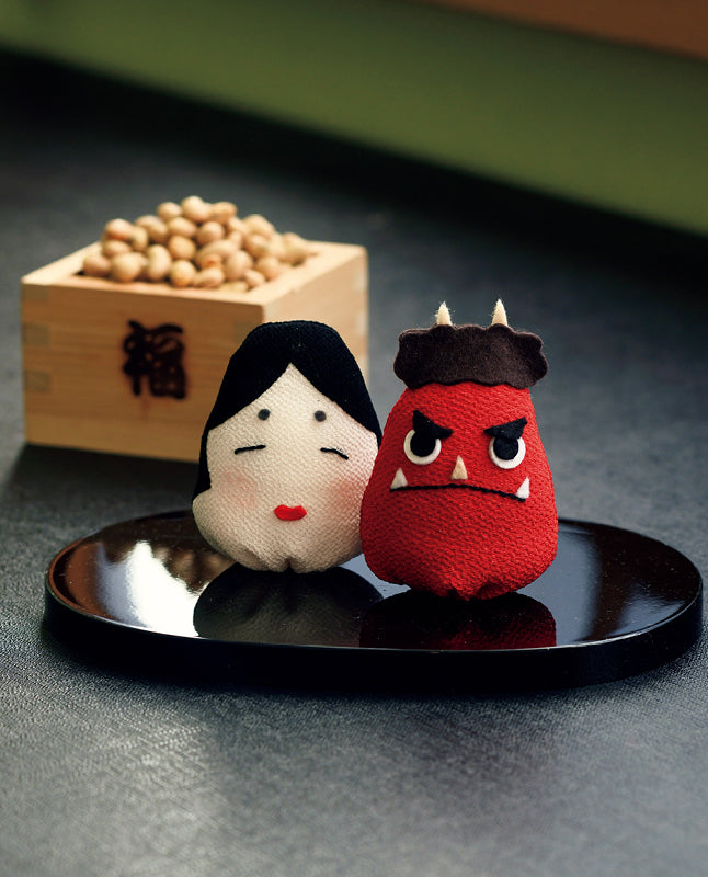 【型紙】節分｜鬼とお多福の飾り物（AM-0024）